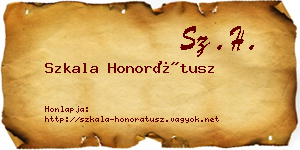 Szkala Honorátusz névjegykártya